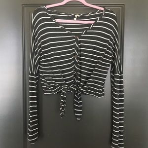 MOVING SALE - Striped Cropped Sweater